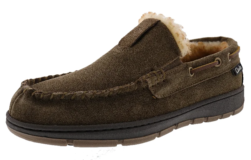 Clarks Men's Indoor Outdoor Moccasin Winter Slippers Justin