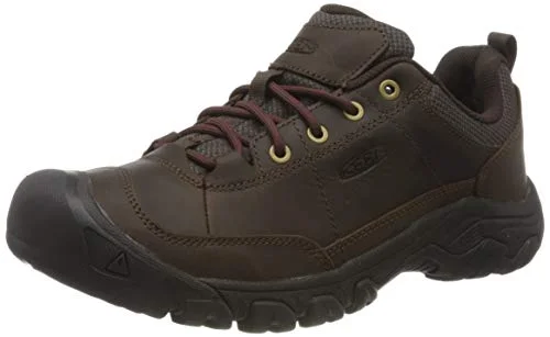 KEEN mens Targhee 3 Oxford Casual Hiking Shoe, Dark Earth/Mulch, 9.5 Wide US