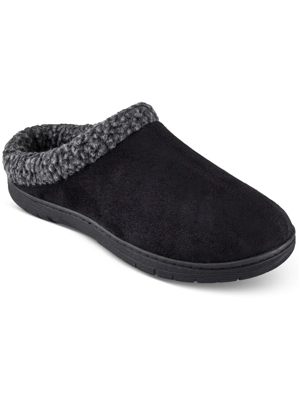 Mens Faux Suede Slip On Loafer Slippers