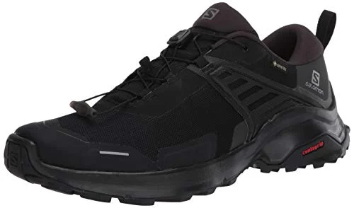 Salomon Men's X Raise GTX Hiking, Black/Black/Phantom, 8