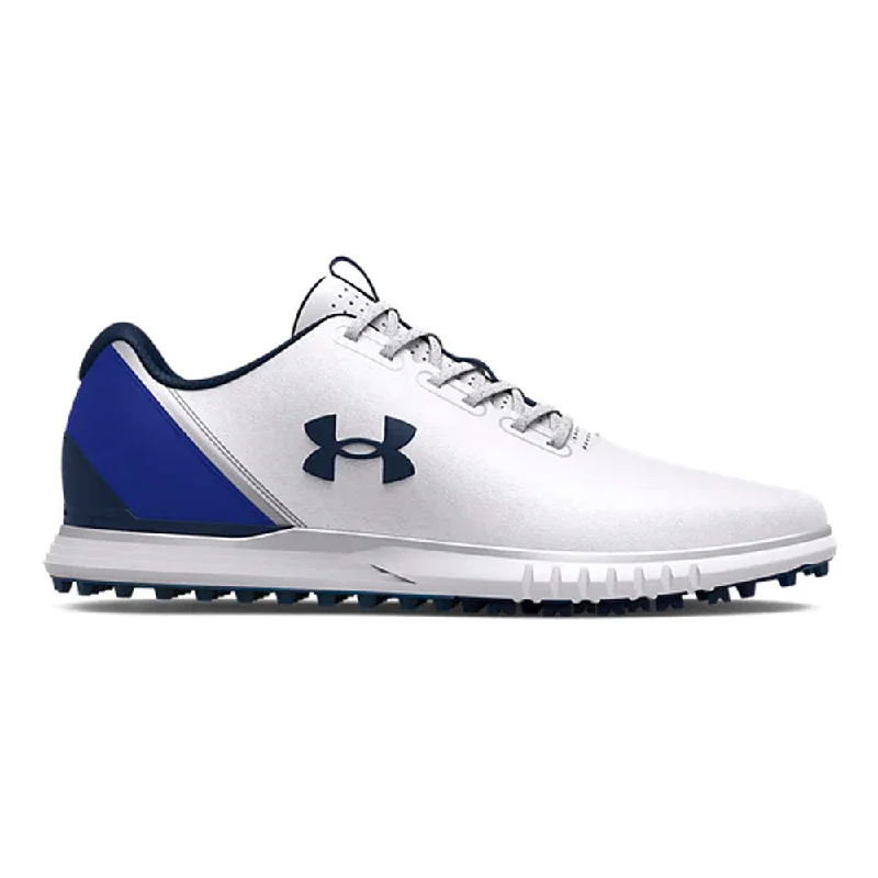 Under Armour Medal 2 Wide Spikeless Golf Shoes - White/Academy