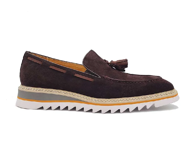 Venetian Suede Loafer with Calfskin Tassel