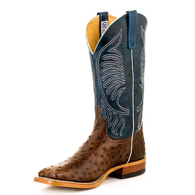 Anderson Bean Men's Kango Tobac Mad Dog Full Quill Ostrich Boots