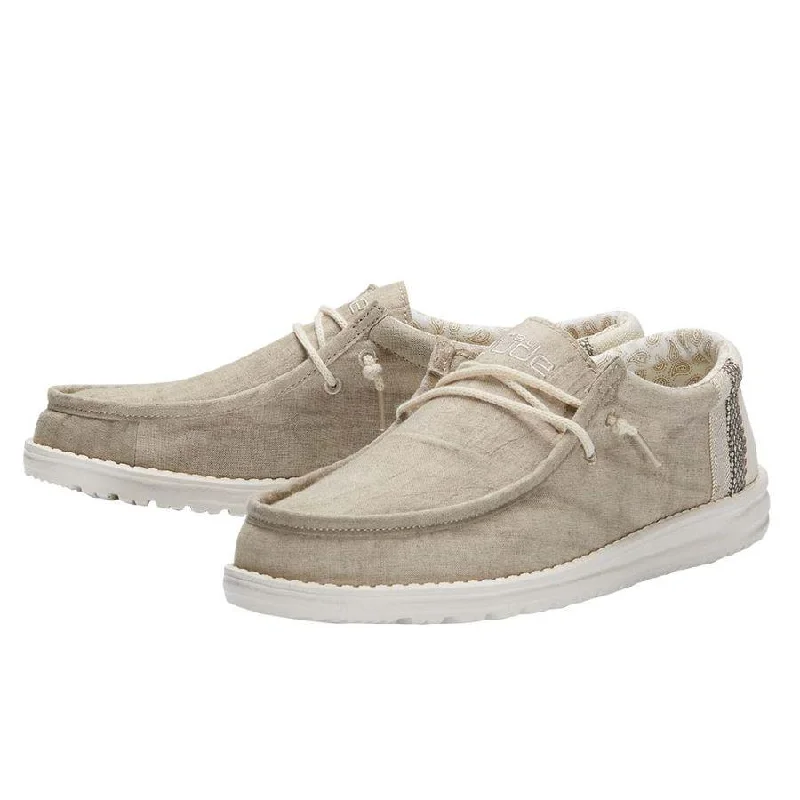 Hey Dude Wally Linen Natural Khaki